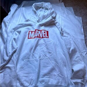 Marvel White and Red Men's Hoodie